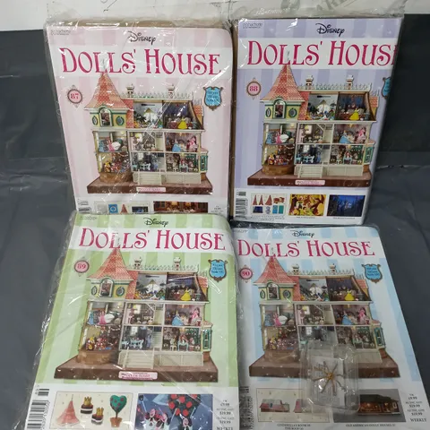 BOXED DISNEY LOT OF 4 DOLLS' HOUSE WEEKLY COLLECTABLES EDITIONS 87-90