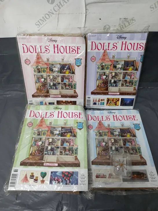 BOXED DISNEY LOT OF 4 DOLLS' HOUSE WEEKLY COLLECTABLES EDITIONS 87-90