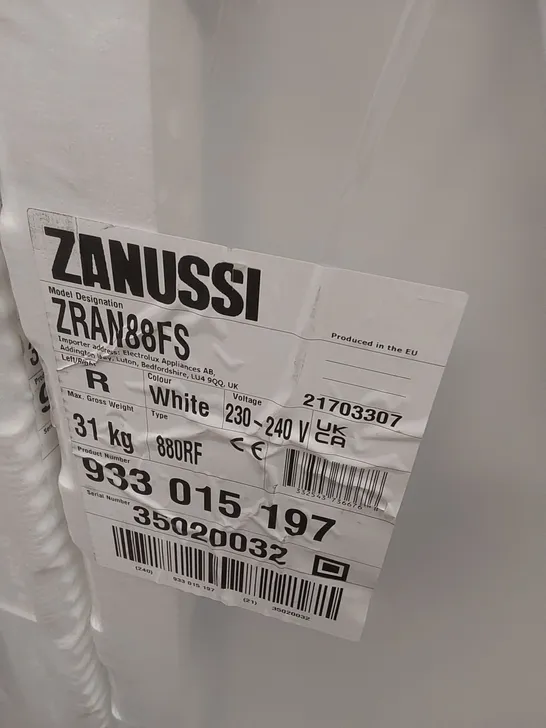  ZANUSSI ZRAN88FS INTEGRATED UPRIGHT FRIDGE 