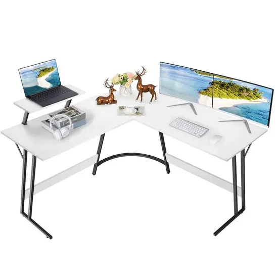 BOXED VANESA L-SHAPED COMPUTER DESK (1 BOX)