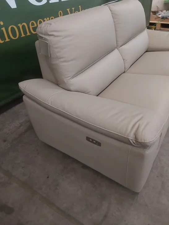 DESIGNER PAVILION 3 SEATER ELECTRIC RECLINER LEATHER UPHOLSTERED SOFA