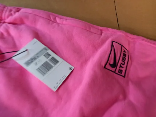 NIKE STUSSY ADULT UNISEX PINK SWEAT PANTS - XS