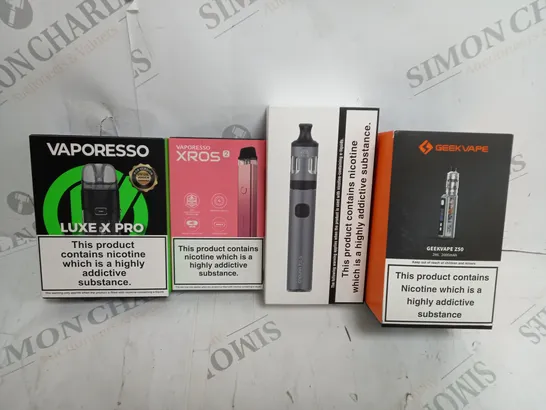 BOX OF 30 ASSORTED E-CIGARATTES TO INCLUDE VAPEROSSO , GEEKVAPE , INNOKIN ETC.