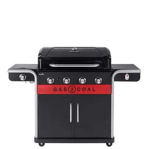 4 BURNER HYBRID GAS AND CHARCOAL GRILL