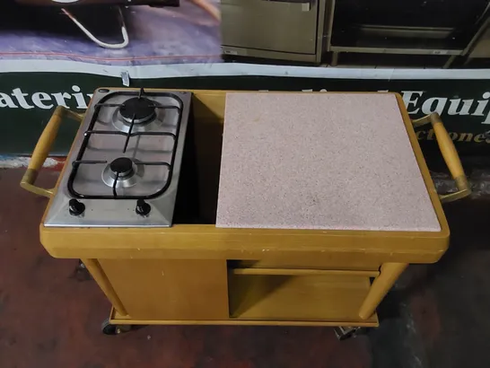 FLAMBÉ TROLLEY WITH TWIN GAS HOB