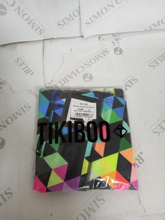 BAGGED TIKIBOO NEO GEO RUNNING SHORTS SIZE L