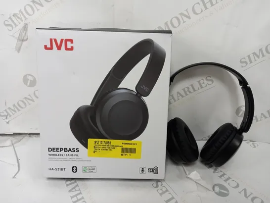 JVC DEEP BASS WIRELESS BLUETOOTH HEADPHONES - BLACK