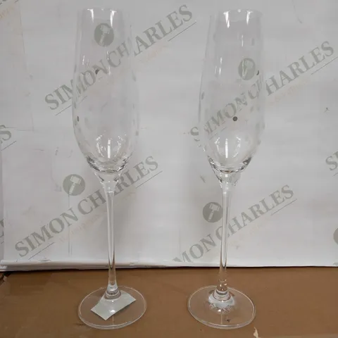 ROYAL DOULTON CELEBRATION TOASTING FLUTES WITH CRYSRALLIZED SWAROVSKY ELEMENTS