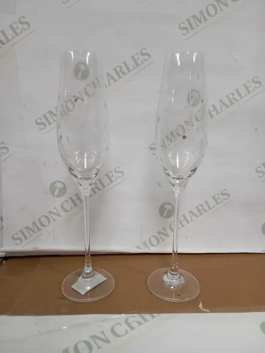 ROYAL DOULTON CELEBRATION TOASTING FLUTES WITH CRYSRALLIZED SWAROVSKY ELEMENTS