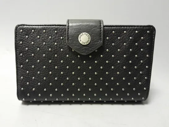 AIMEE KESTENBERG SABA LEATHER WALLET IN BLACK STUDS