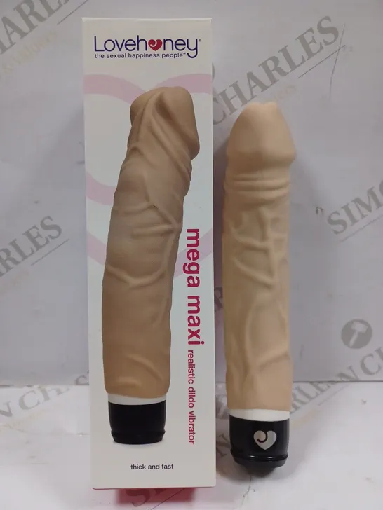 BOXED LOVEHONEY MEGA MAXI REALISTIC DILDO VIBRATOR 