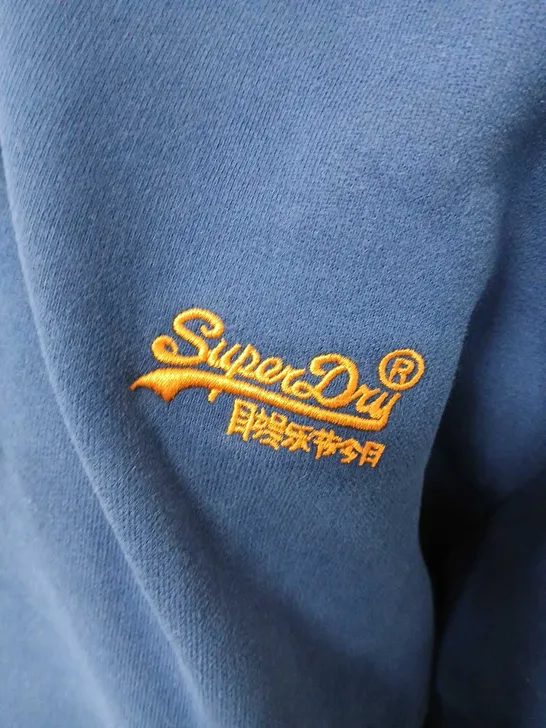 SUPERDRY LOGO HOODIE IN NAVY - LARGE