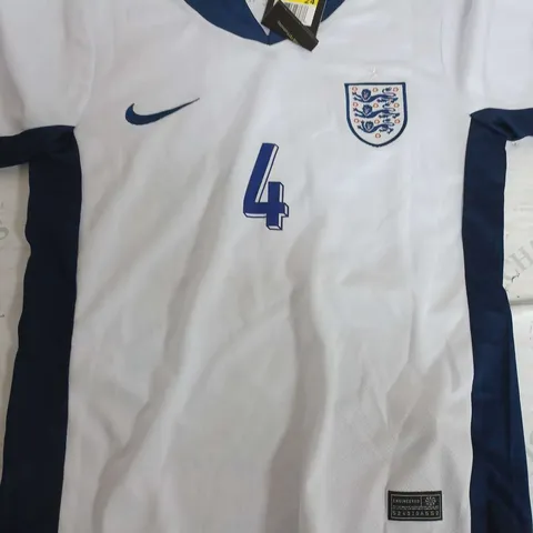 NIKE ENGLAND FOOTBALL EUROS SHIRT - LI LI 4 - KIDS SIZE 24