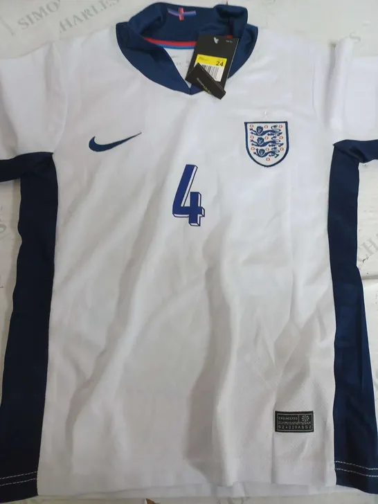 NIKE ENGLAND FOOTBALL EUROS SHIRT - LI LI 4 - KIDS SIZE 24