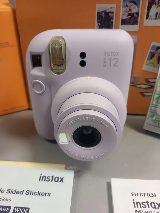 BOXED FUJIFILM IMSTAX MINI 12 PURPLE BUNDLE