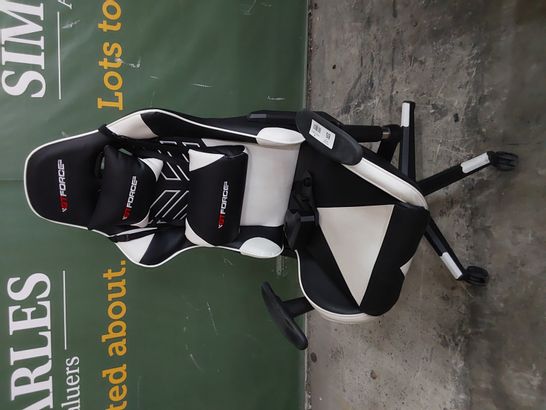 DESIGNER GTFORCE BLACK/ WHITE RACING OFFICE CHAIR