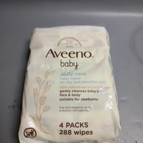 PACK OF 4 AVEENO BABY SENSITIVE WIPES 