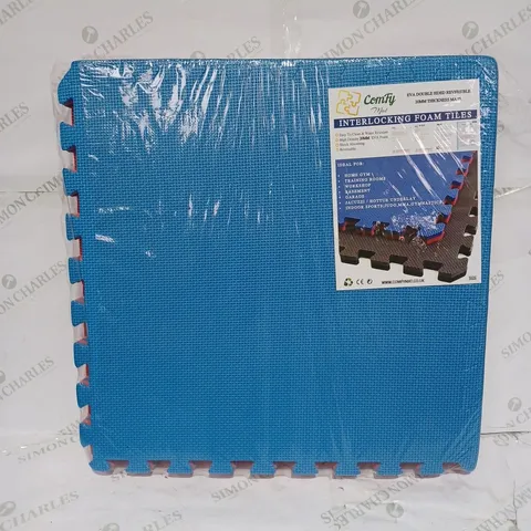 COMFY MAT 20MM THICKNESS EVA DOUBLE SIDED REVERSIBLE INTERLOCKING FOAM TILES SET OF 4 TILES.