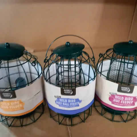 LOT OF 3 ASSORTED WILD BIRD FEEDERS