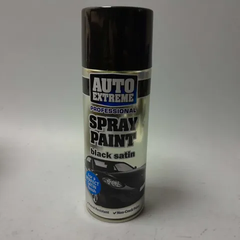 12 AUTO EXTREME PROFESSIONAL SPRAY PAINT IN SATIN BLACK - COLLECTION ONLY