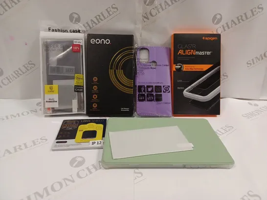 BOX OF ASSORTED MOBILE SCREEN PROTECTORS, PHONE CASES AND LENS SHIELD