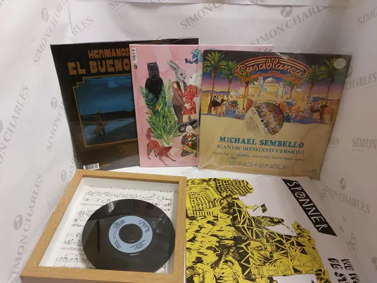 BOX OF APPROX 10 ASSORTED VINYLS TO INCLUDE HERMANOS GUTIERREZ, MICHEAL SEMBELLO, SPANNER WE WONT BE STOPPED