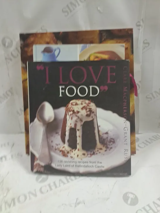 4 COOKING BOOKS TO INCLUDE COMFORT FOOD, 365 DISH A DAY ETC 