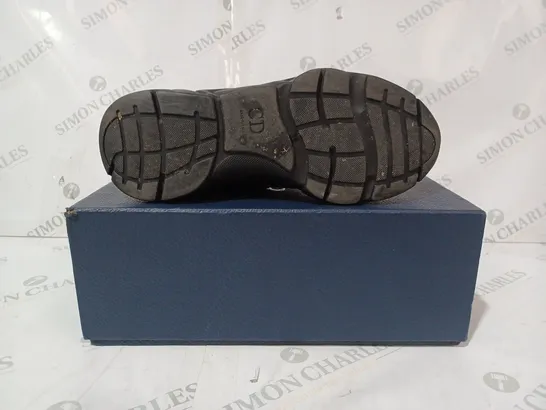 BOXED PAIR OF DIOR TRAINERS IN BLACK/REFLECTIVE GREY EU SIZE 43