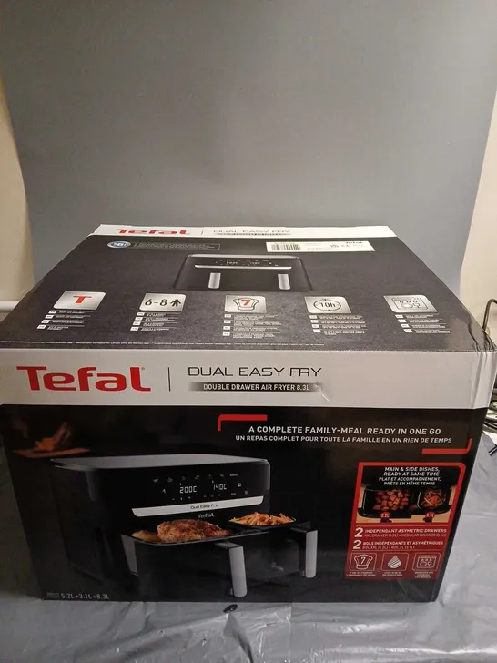 BOXED TEFAL DUAL EASY FRY AIR FRYER