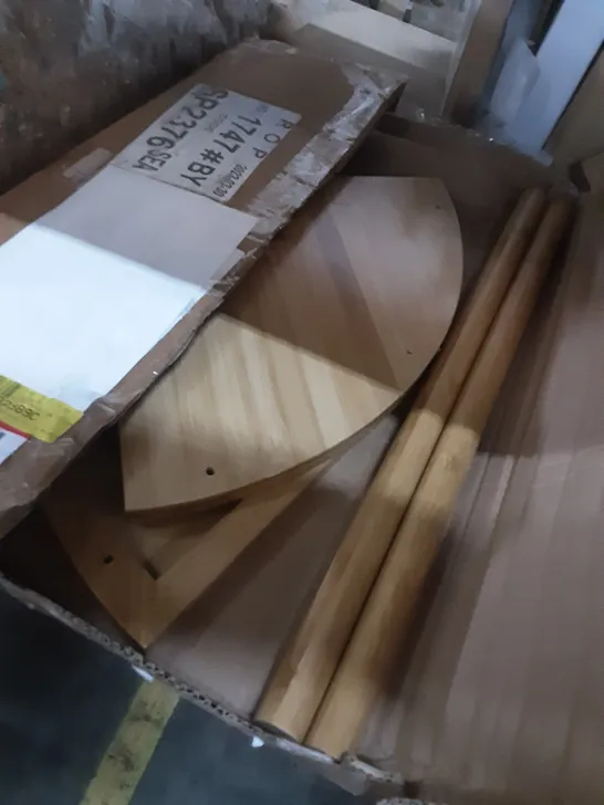 BOXED KENDRICK TRIANGULAR CORNER SOLID WOOD TABLE PARTS