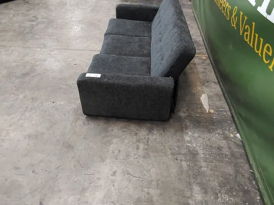 DESIGNER 3 SEATER SOFA IN CHARCOAL FABRIC