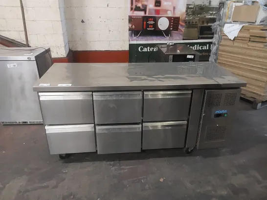 POLAR U-SERIES SIX DRAWER GASTRONORM COUNTER FRIDGE - MODEL: DA548