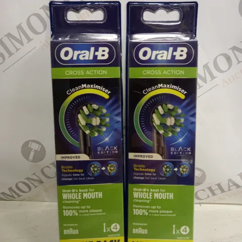 SET OF 2 ORAL-B, PACK OF 4 TOOTHBRUSH HEADS