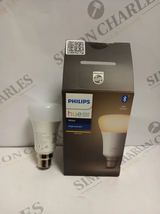 BOXED PHILIPS HUE WHITE SINGLE BULB - B22