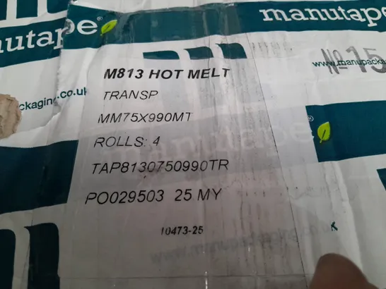 8 ROLLS OF MANUTAPE TRANSPARENT MM75X990MT TAPE