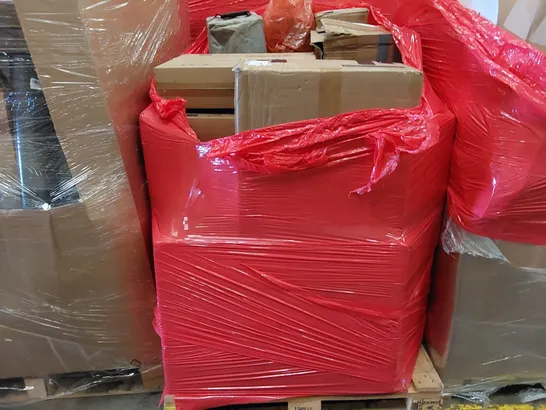 PALLET OF ASSORTED ITEMS INCLUDING: ELECTRICALS, FURNITURE AND PET EQUIPMENT 