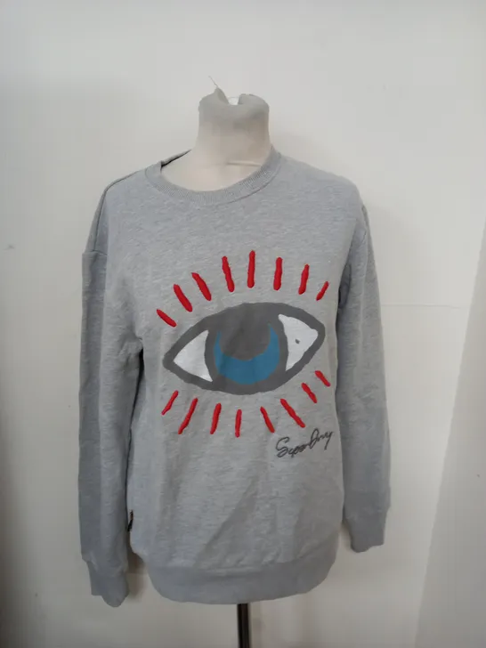 SUPERDRY VINTAGE FOLK CREW SWEATSHIRT SIZE XXS