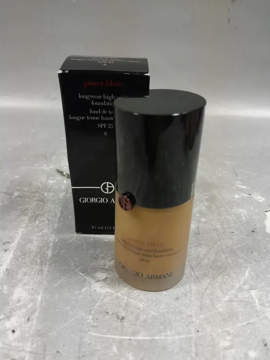 GIORGIO ARMANI LONGWEAR HIGH COVER FOUNDATION SPF 25 SHADE 8 30ML