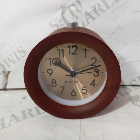 NAVARIS HOLZWECKER WOODEN ALARM CLOCK