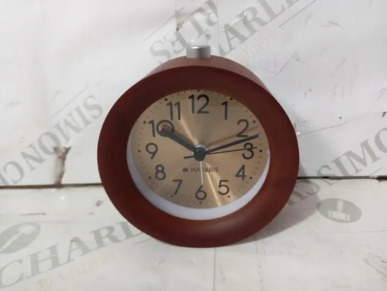 NAVARIS HOLZWECKER WOODEN ALARM CLOCK