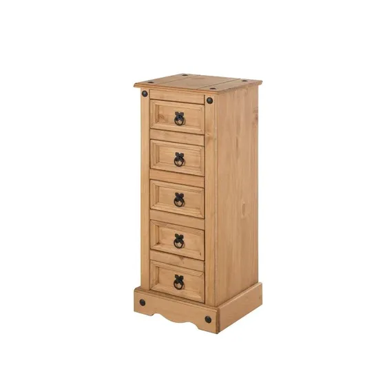 BOXED BRIDEWELL 5 DRAWER BEDSIDE TABLE (1 BOX)