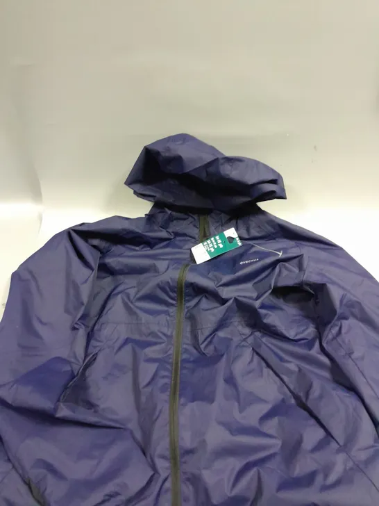 QUECHUA KIDS NAVY WATERPROOF JACKET - 14-15YRS 