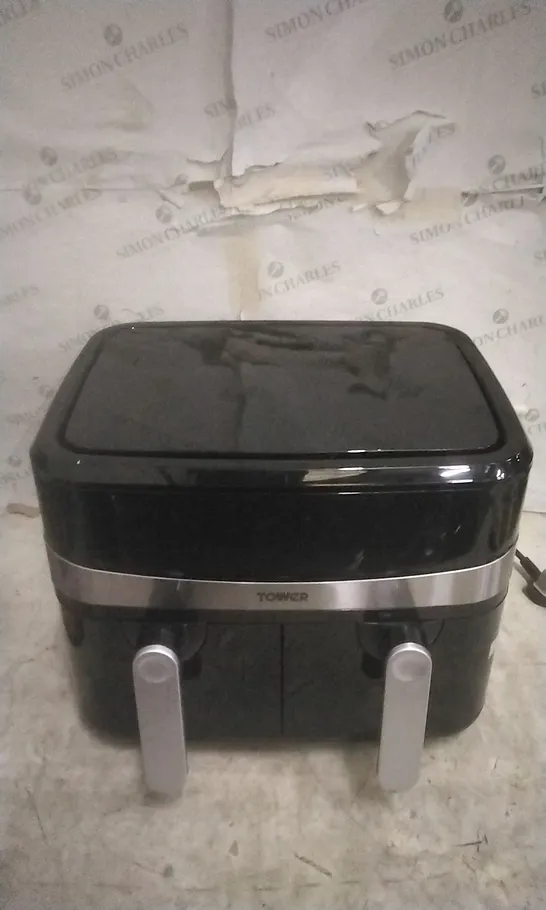 BOXED TOWER 9L DUAL BASKET AIR FRYER 