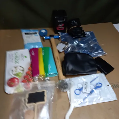 BOX OF ASSORTED ITEMS TO INCLUDE CAR FRESHNERS, WALLETS AND MEDICAL EQUITMENT