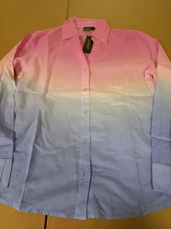 SET OF 17 BRAND NEW DESTELLO THIN PINK TO BLUE SHIRT - SMALL / MEDIUM