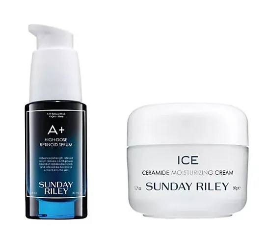 SUNDAY RILEY A+ RETINOID SERUM & ICE CERAMIDE CREAM