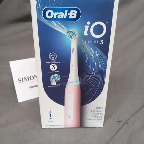 BOXED ORAL B IO SERIES 3 RECHARGEABLE TOOTHBRUSH