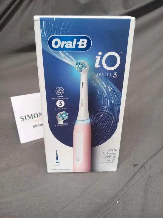 BOXED ORAL B IO SERIES 3 RECHARGEABLE TOOTHBRUSH