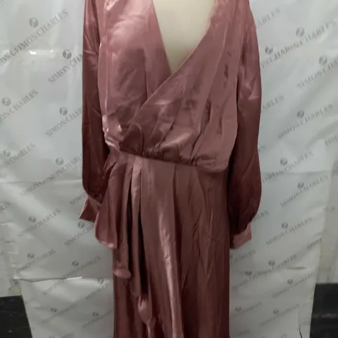 YAURA LONG DRESS IN PINKISH BROWN - 22