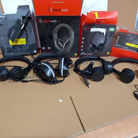 4 ASSORTED GAMING HEADSETS